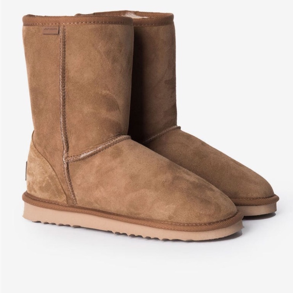Mid brown swede sheep skin uggs